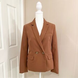 Bershka Sienna Brown Double Breasted Blazer Small
